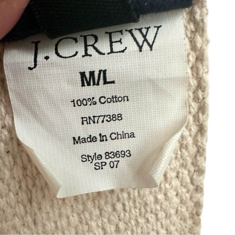 J. Crew 100% Cotton Canvas Double O-Ring Navy Belt with Citrus Fruit Print - Picture 6 of 6
